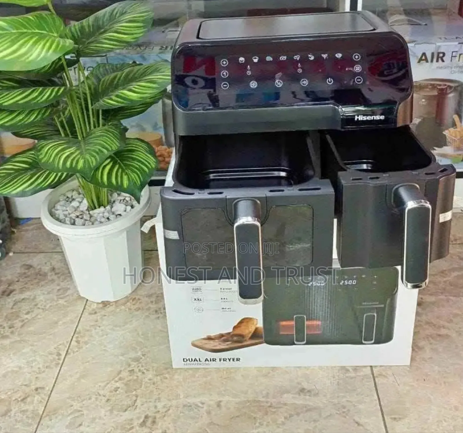 Hisense 8.6l Double Baskets Air Fryers - (H09afbk2s5)