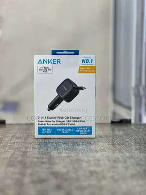 Anker Nano Car Charger 75w With Retractable Cable