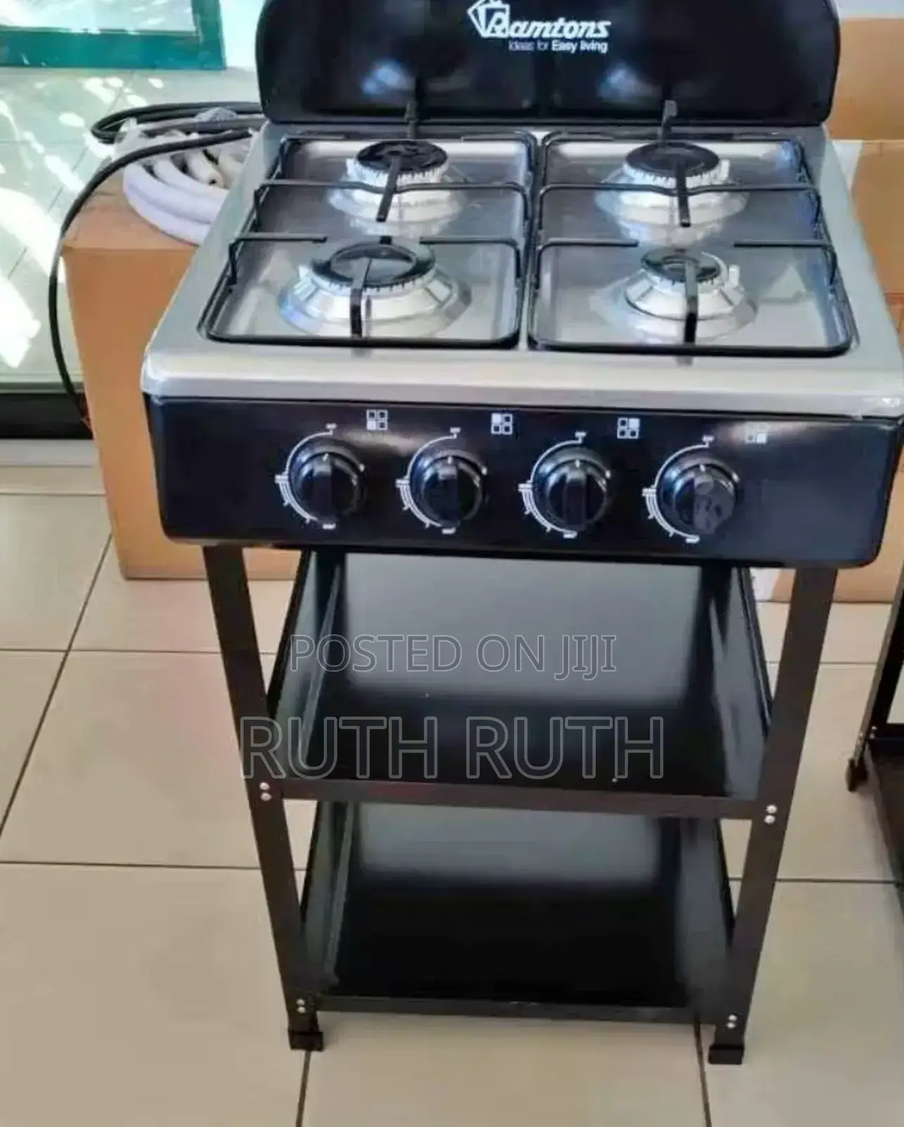 Ramtons Rg/547, Cooker 4 Burner Stainless Steel Stand ;