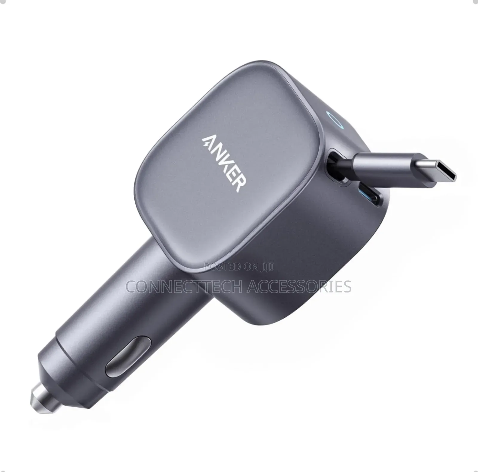 Anker Nano Car Charger 75w With Retractable Cable