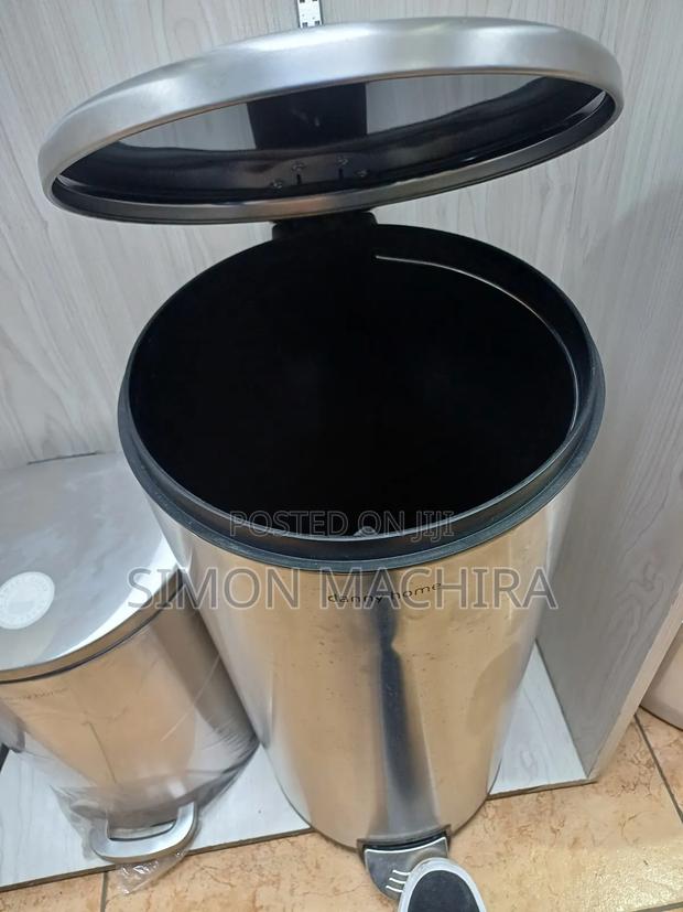 30l Large Stainless Steel Garbage/ Trash Can With Pedal