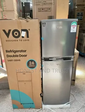 Von 138l VRT-138drhx Silver Double Door Refrigerator