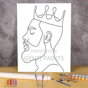 King - Predrawn Canvas Painting 40x30 Paint by Numbers