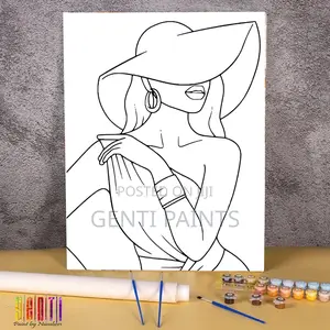 Outfit - Pre Drawn Canvas 40by 30 Paint by Numbers