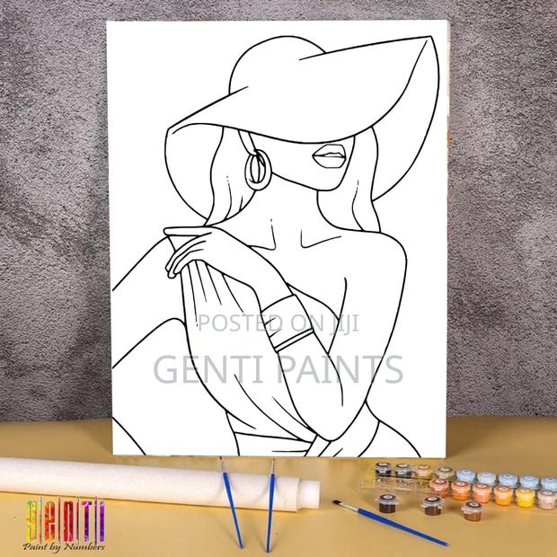 Outfit - Pre Drawn Canvas 40by 30 Paint by Numbers