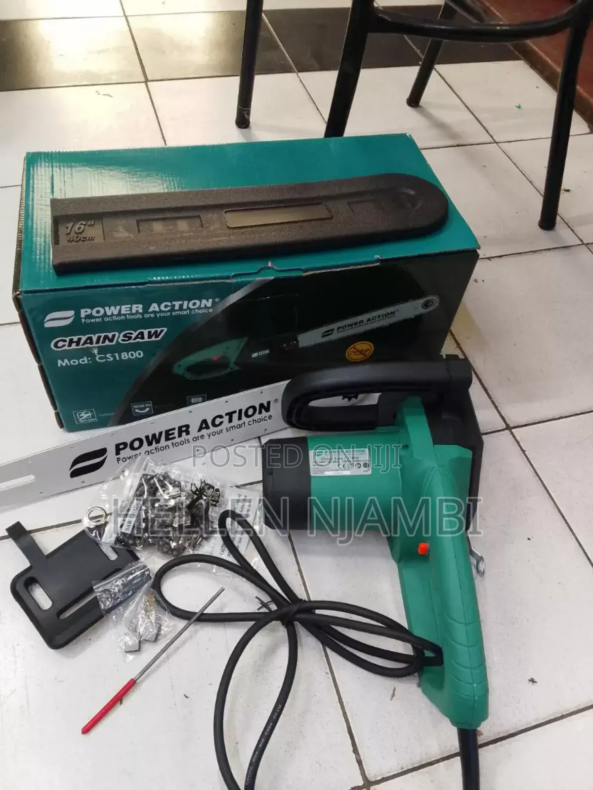 Power Action Electric Chainsaw 
1800 Watts
16" Blade