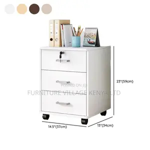 Office Storage Unit With Caster Wheels, Drawers