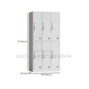 Cabinets: Office 6-Locker Storage Cabinet With Durability