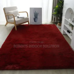 Maroon *Restocked* ! Fluffy Plain Carpets*