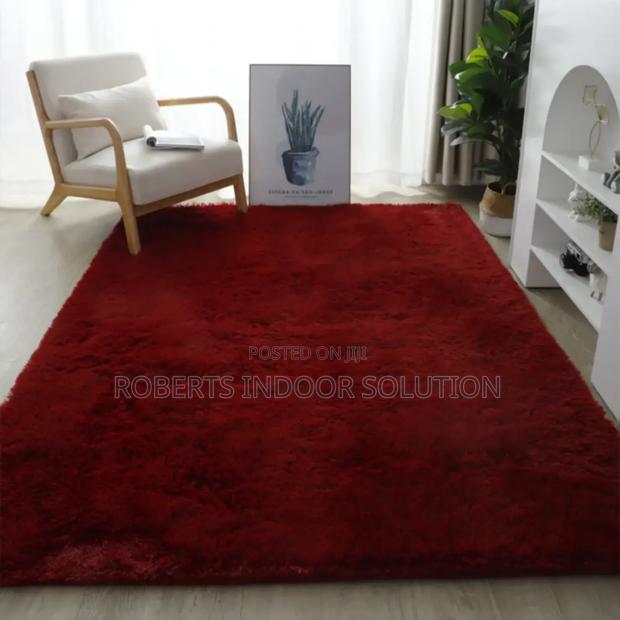 Maroon *Restocked* ! Fluffy Plain Carpets*