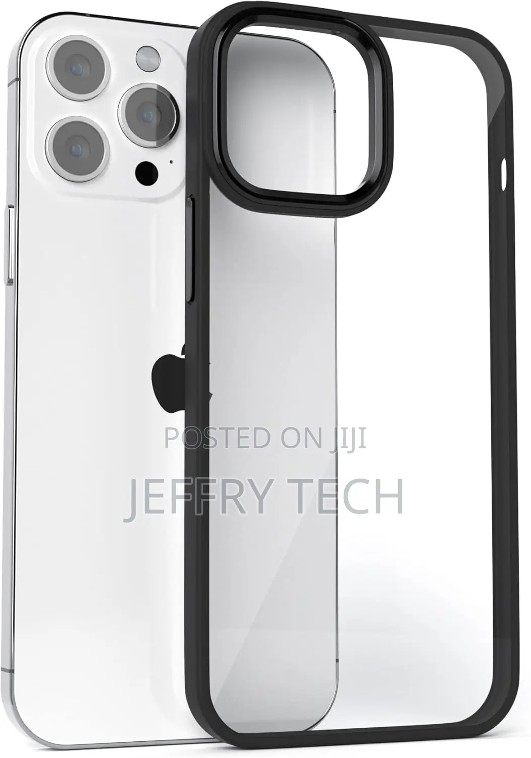 Gatita Black Clear Phone Case for iPhone 14 Black Rim Border