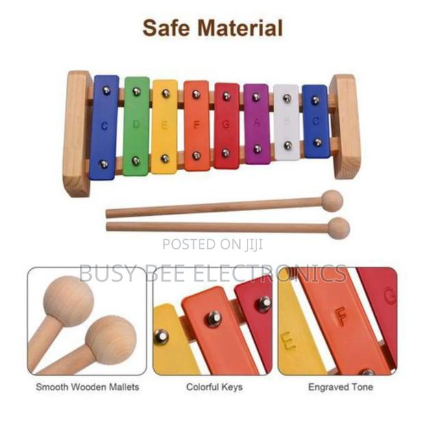 Wood Pine Xylophone 8-Note C Key Percussion Toddle Kid - thumbnail 3