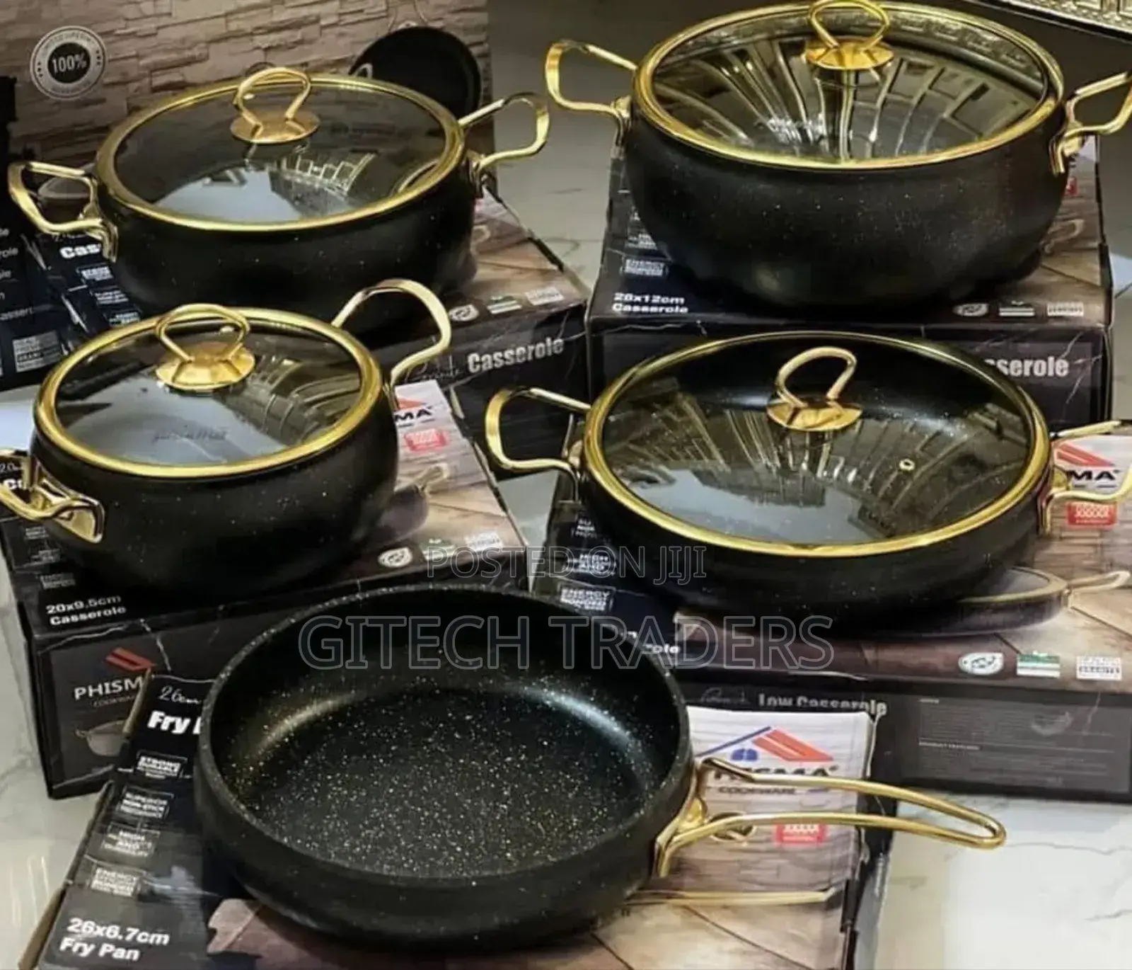 9 PCS Granite Cookware Set