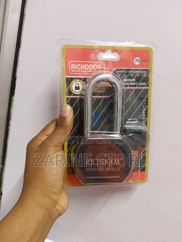 Richdoor 70mm Long Neck Padlock With 3 Keys - main view