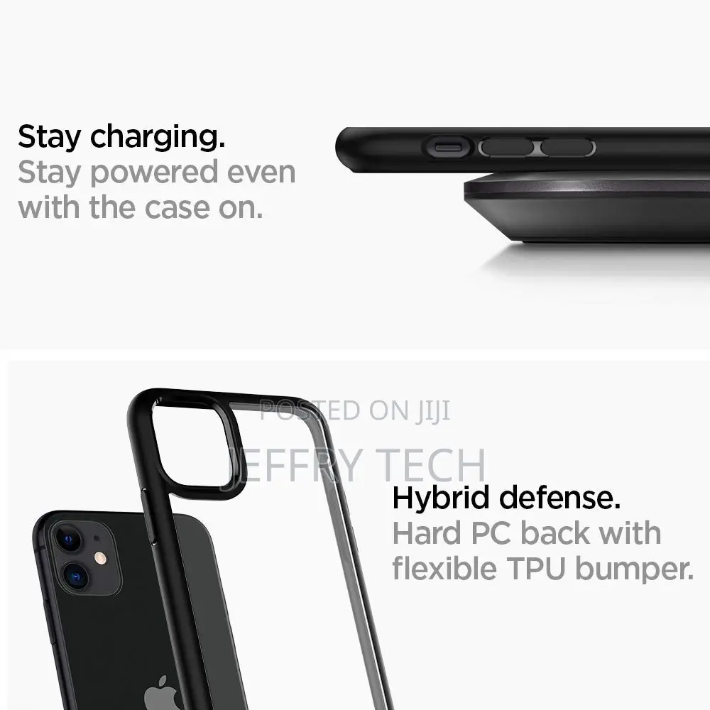 Black Border Silicon Back Cover Case for Apple iPhone 11