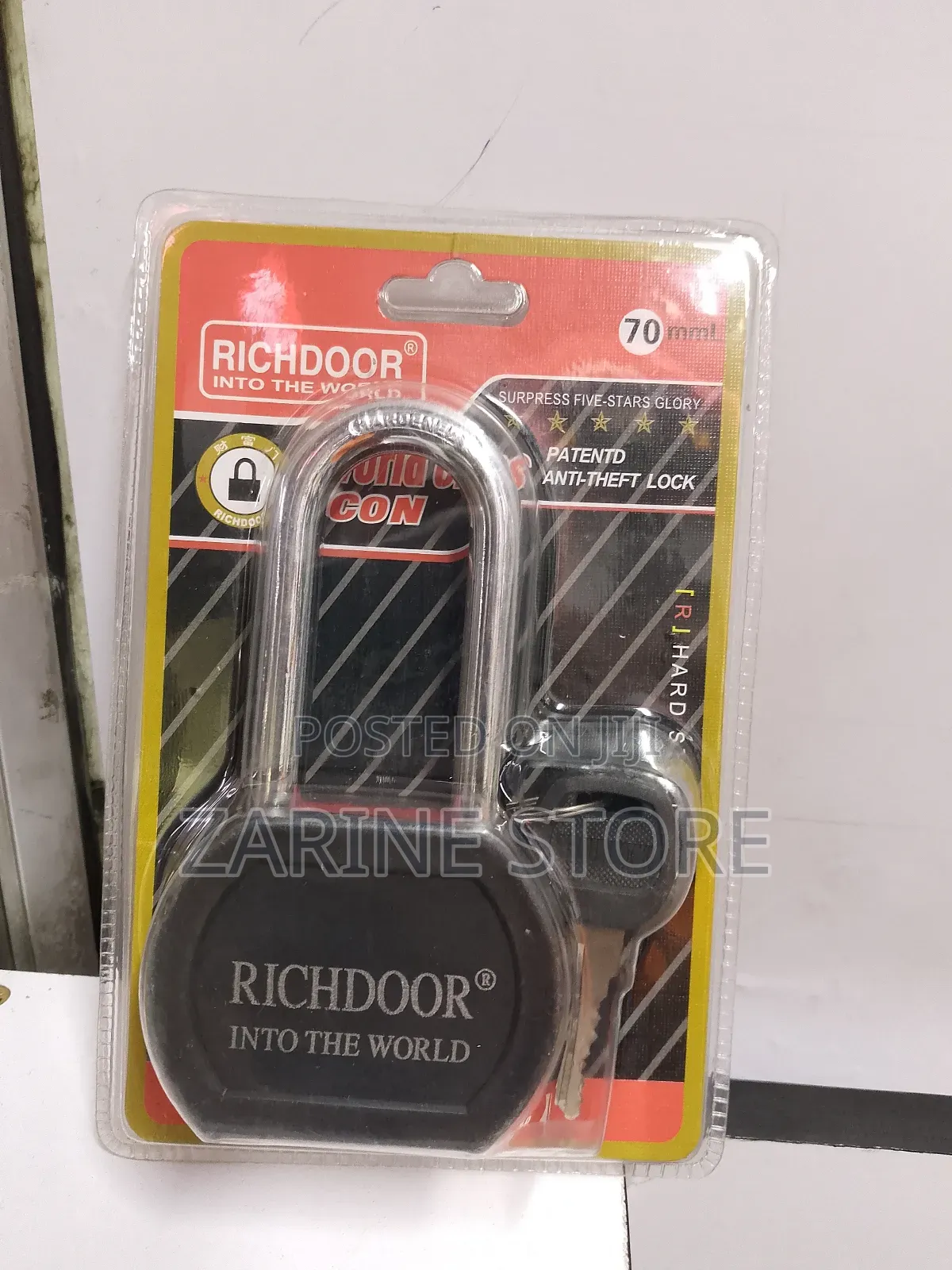 Top Security Richdoor 70mm Padlock Long Neck