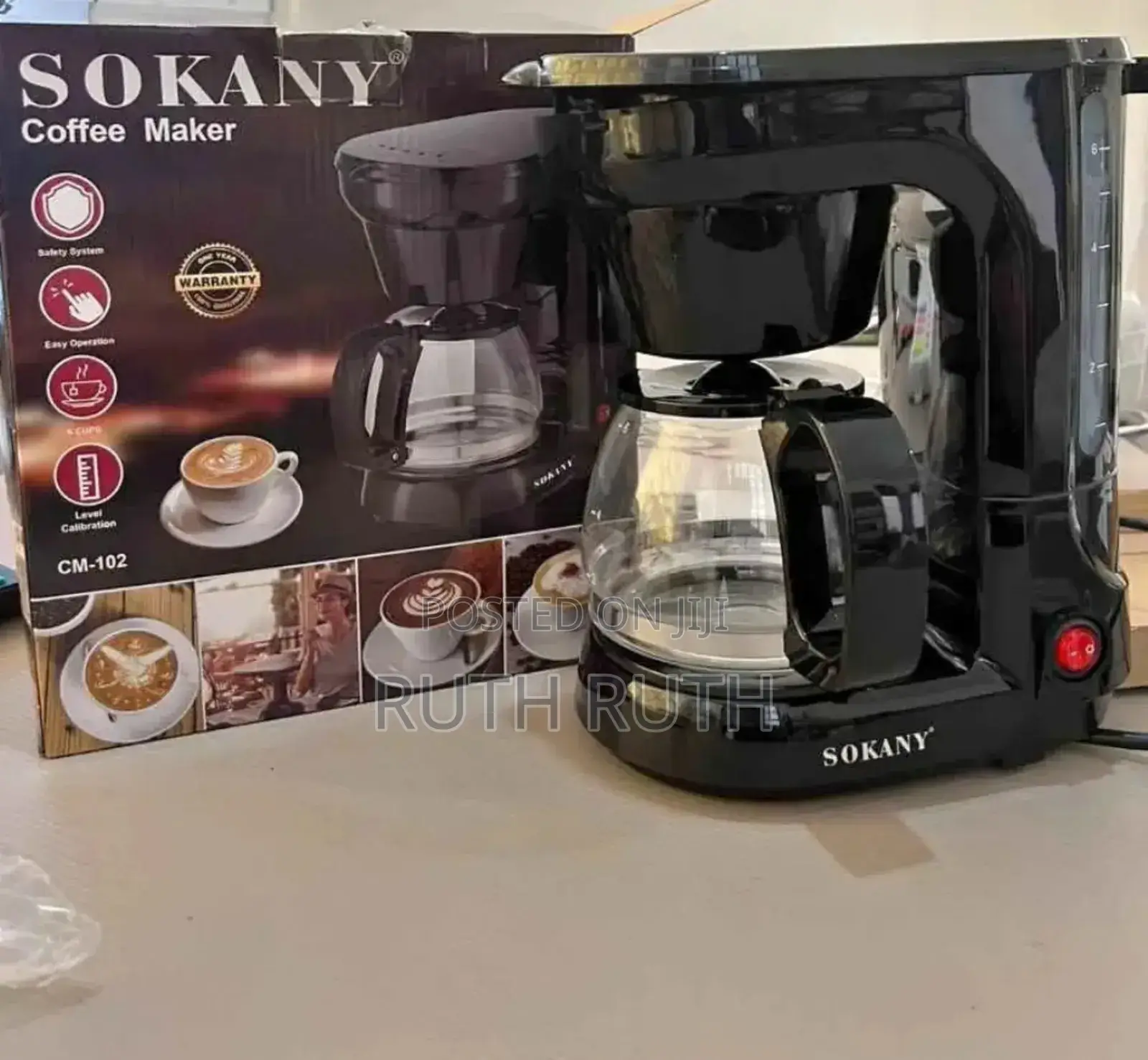 Coffee Maker Sokany Sk-123a, Automatic Temperature Control