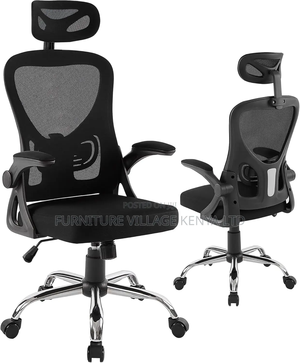 High Back Ergonomic Office Chair With Adjustable Headrest