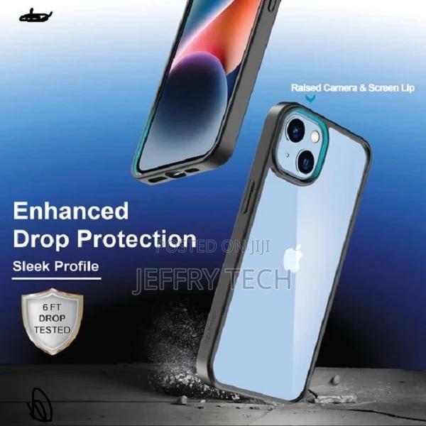 iPhone 14 Plus Clear Hybrid Case (Black Edge) - main view