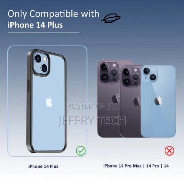 iPhone 14 Plus Clear Hybrid Case (Black Edge) - thumbnail 3