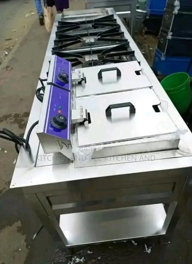 Combined Cooker (Deep Fryer+3burner+Hot Plate)