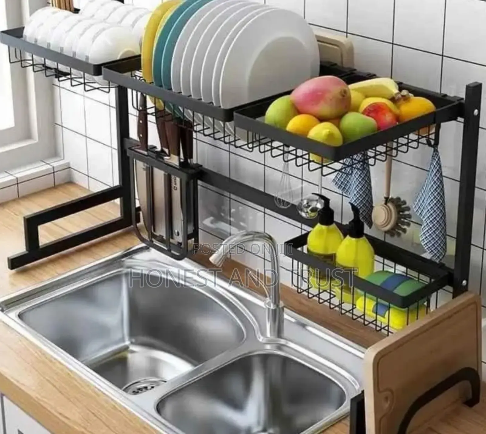 Over the Sink Dish Drainer Organizer