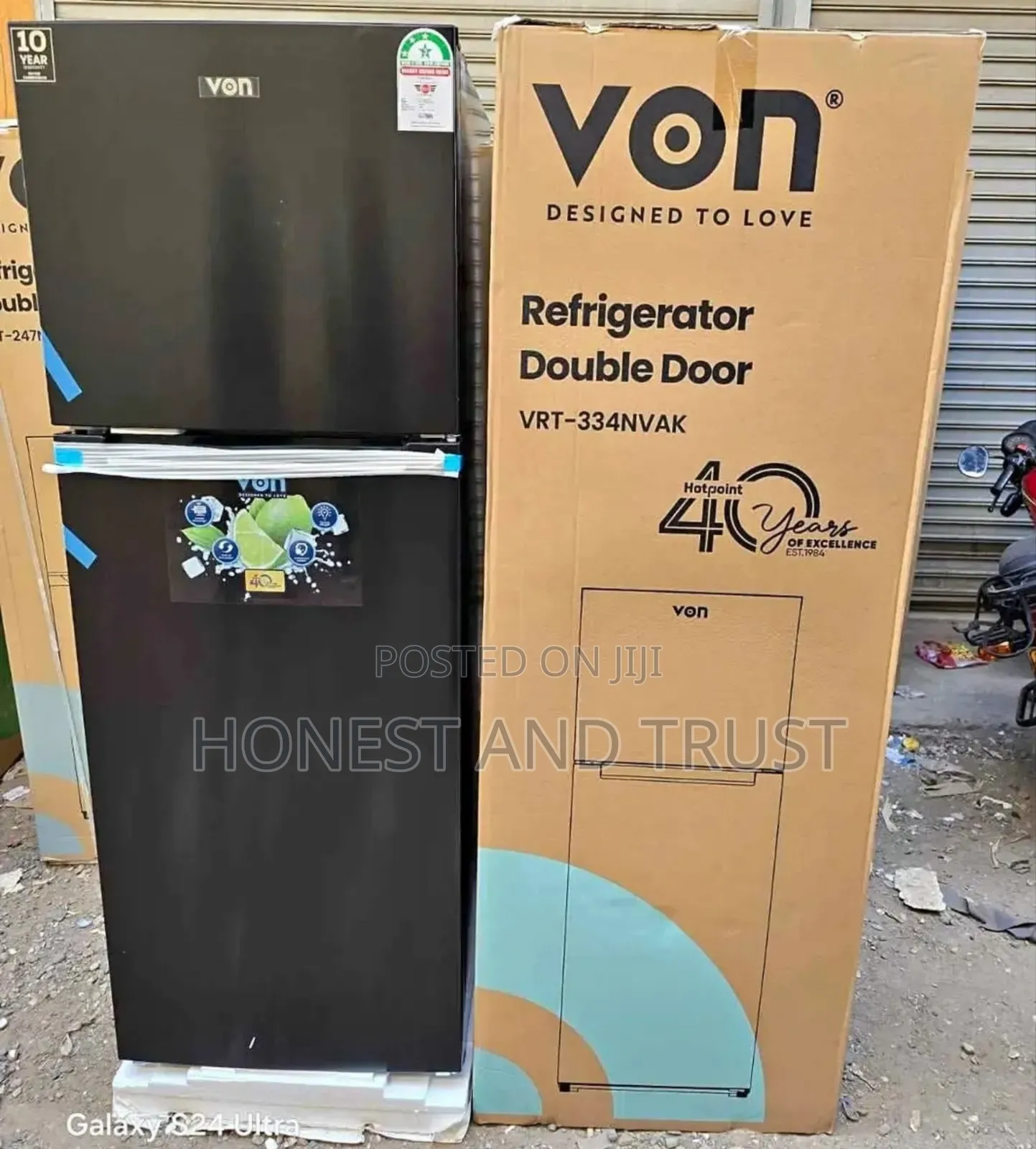 Von 334 Liters VRT-334nvak Frost Free Fridge