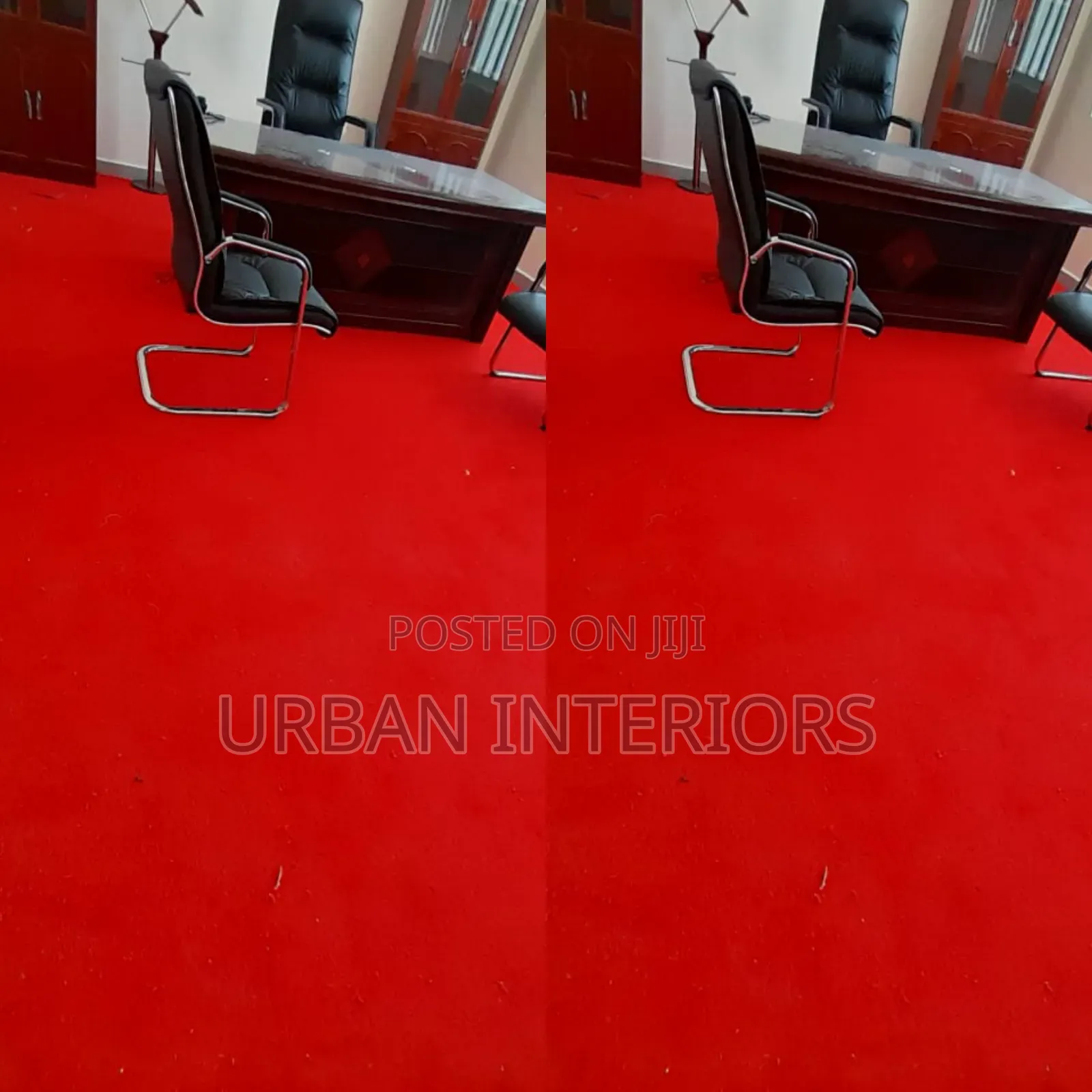 Wall to Wall Office Carpets. Managers Office Red Carpets
