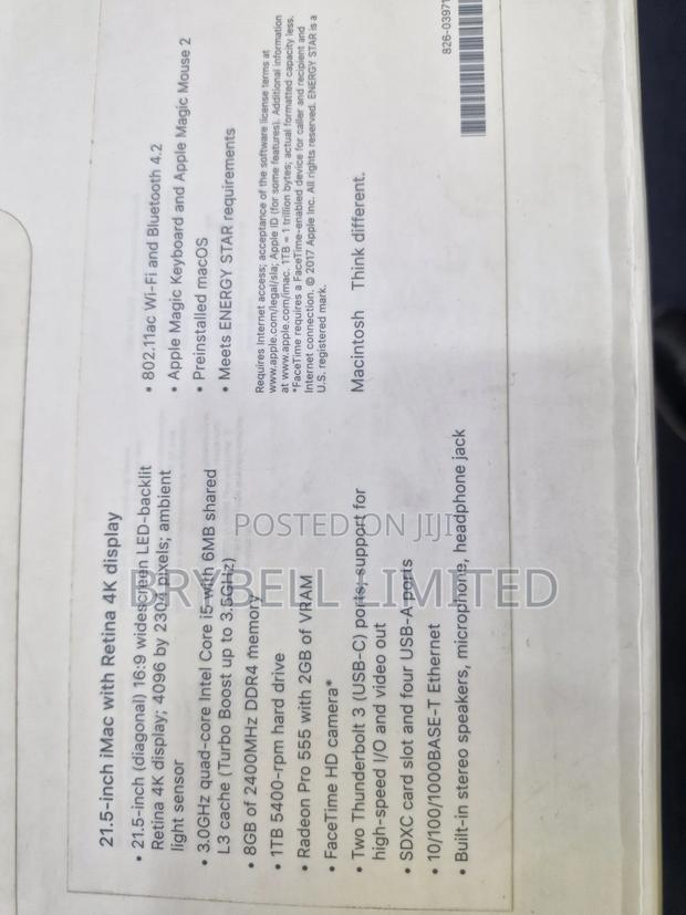 Desktop Computer Apple iMac 8GB Intel Core I5 HDD+SSD 1T - thumbnail 7