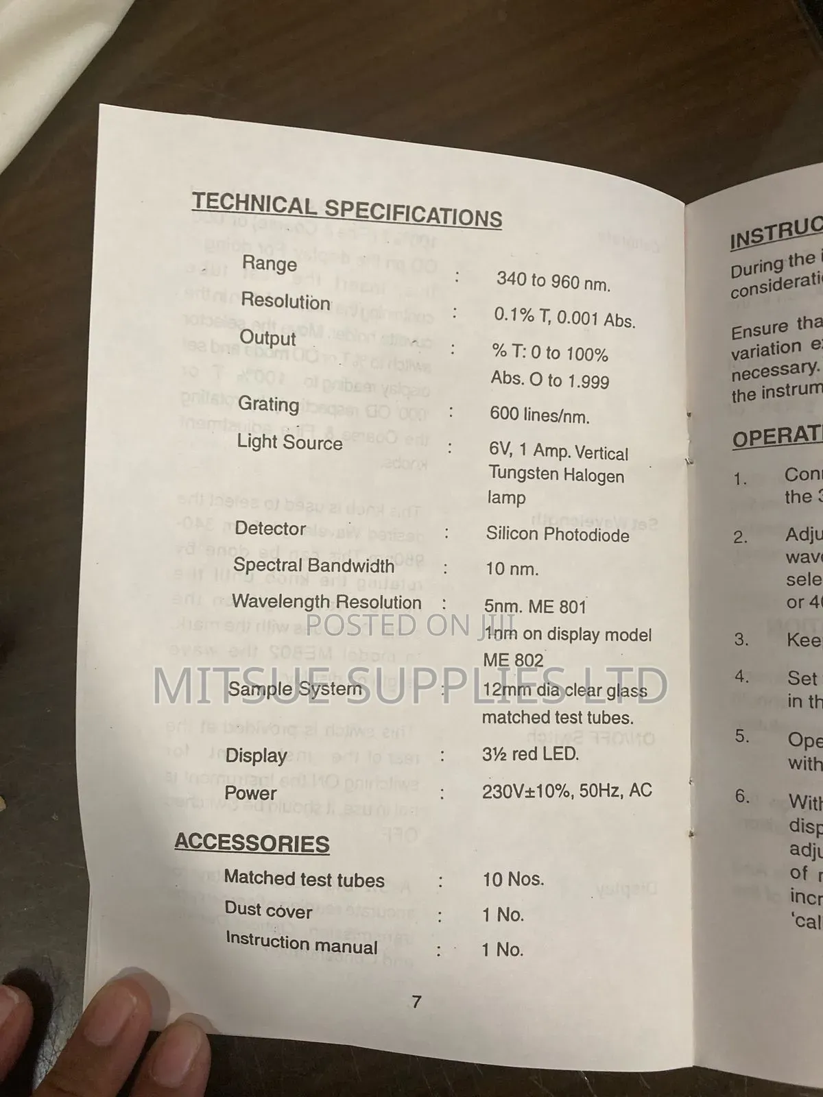 Spectrophotometer Digital Me803