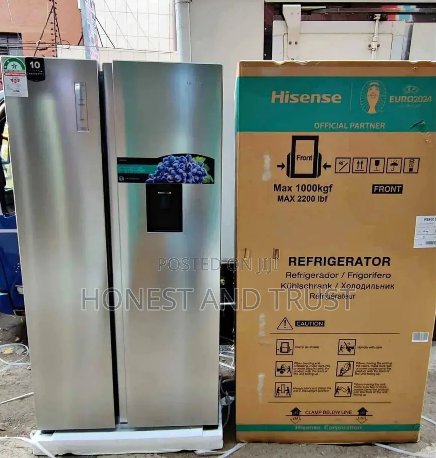 Hisense 518l Side-by-Side Silver No Frost Fridge