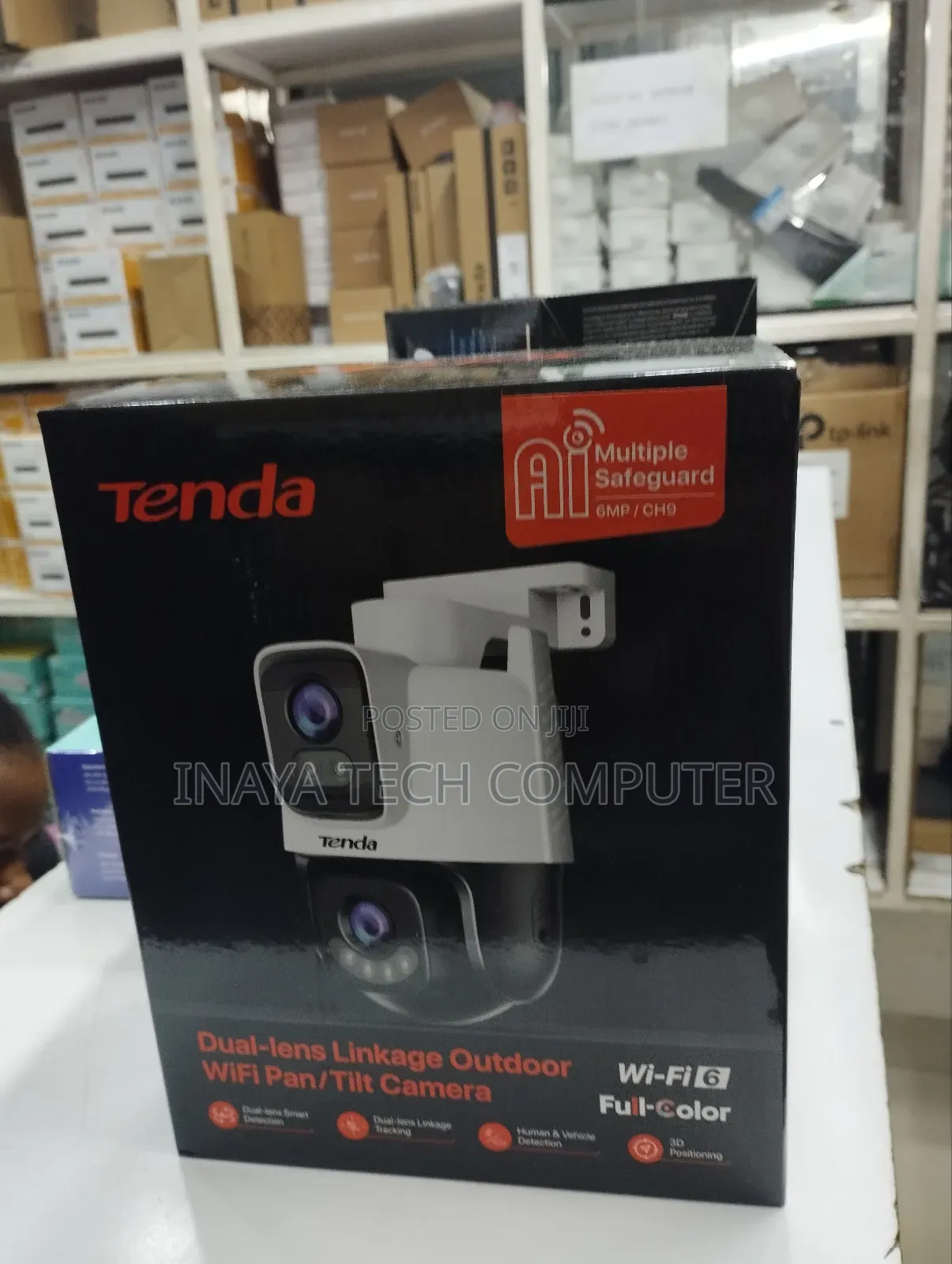 Tenda Ch-9 6mp Dual-Lens Linkage Outdoor Wifi Pantilt Camera