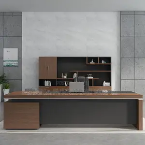 Office Tables:180cm L-Shape Work Desk With Cord Management