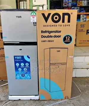 Von Vart-19dhs Double Door Fridge 136l - Silver