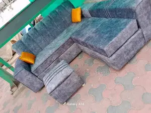 Velvet 5seater L Shaped Sofa Set