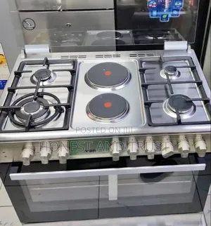 Ramtons 60*90 Stainless Steel Cooker With Gas Compartment