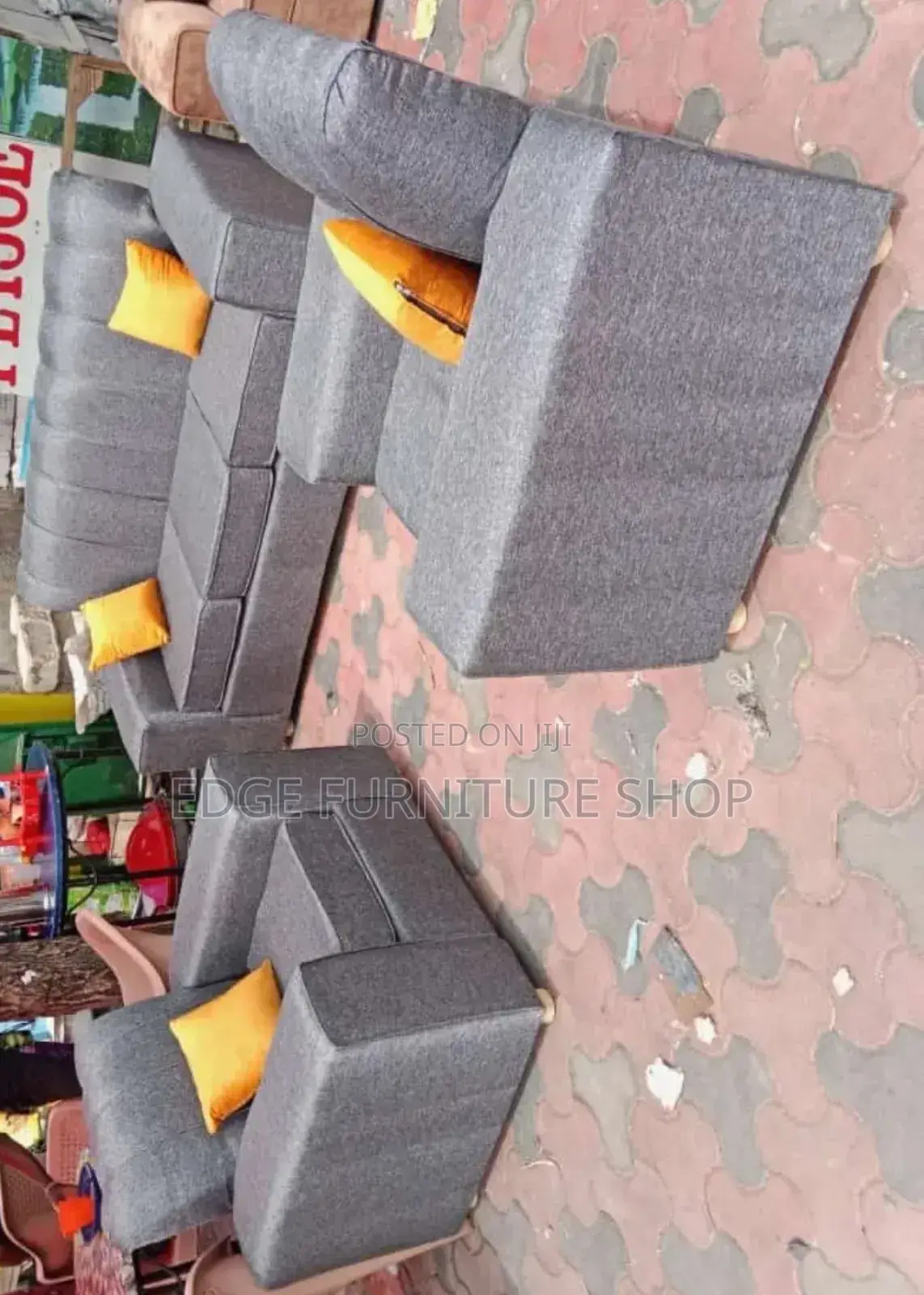 3,1,1 Affordable Grey Five Seater Sofa Set on Sell