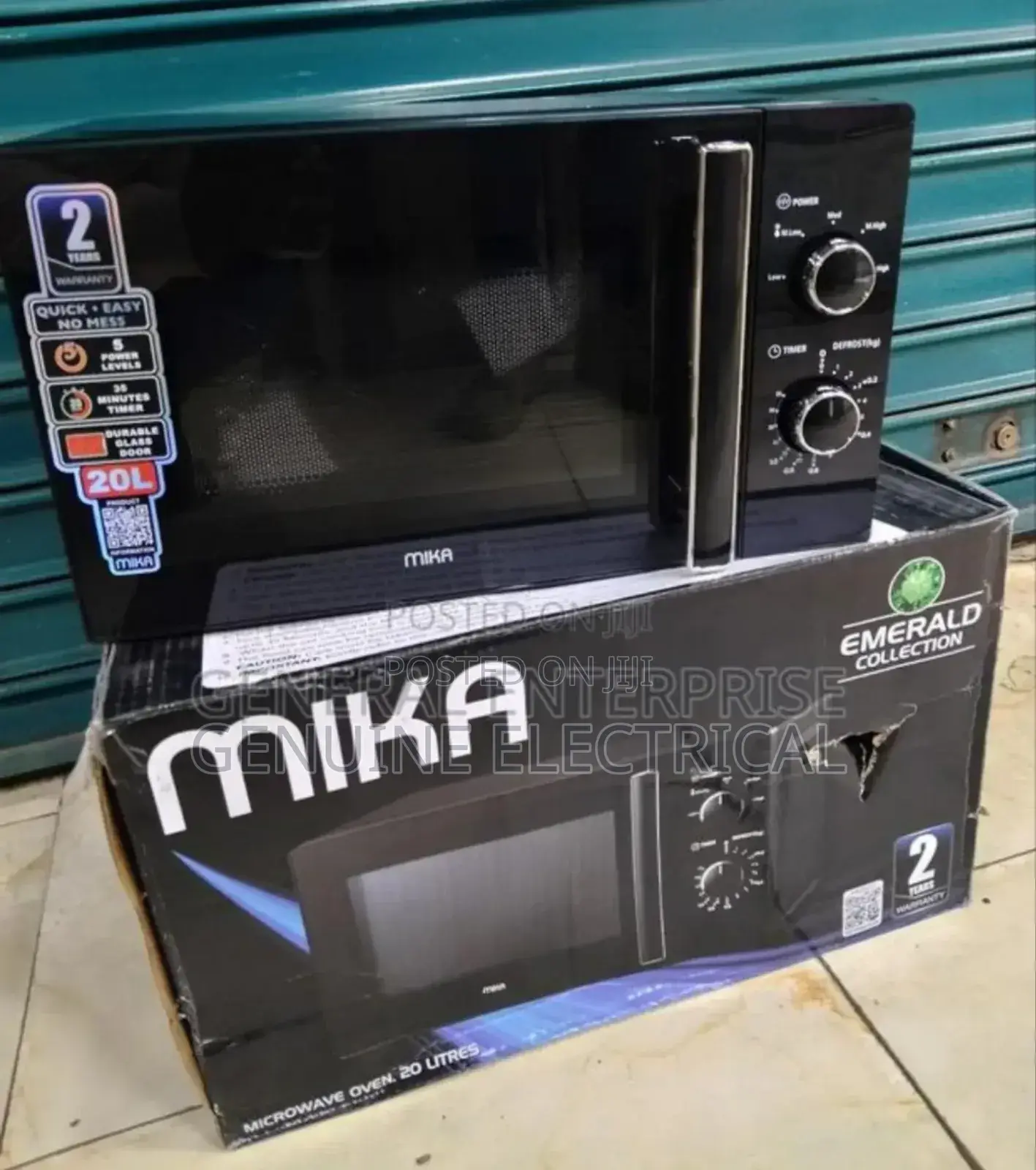 New Mika 20litres Black Microwave