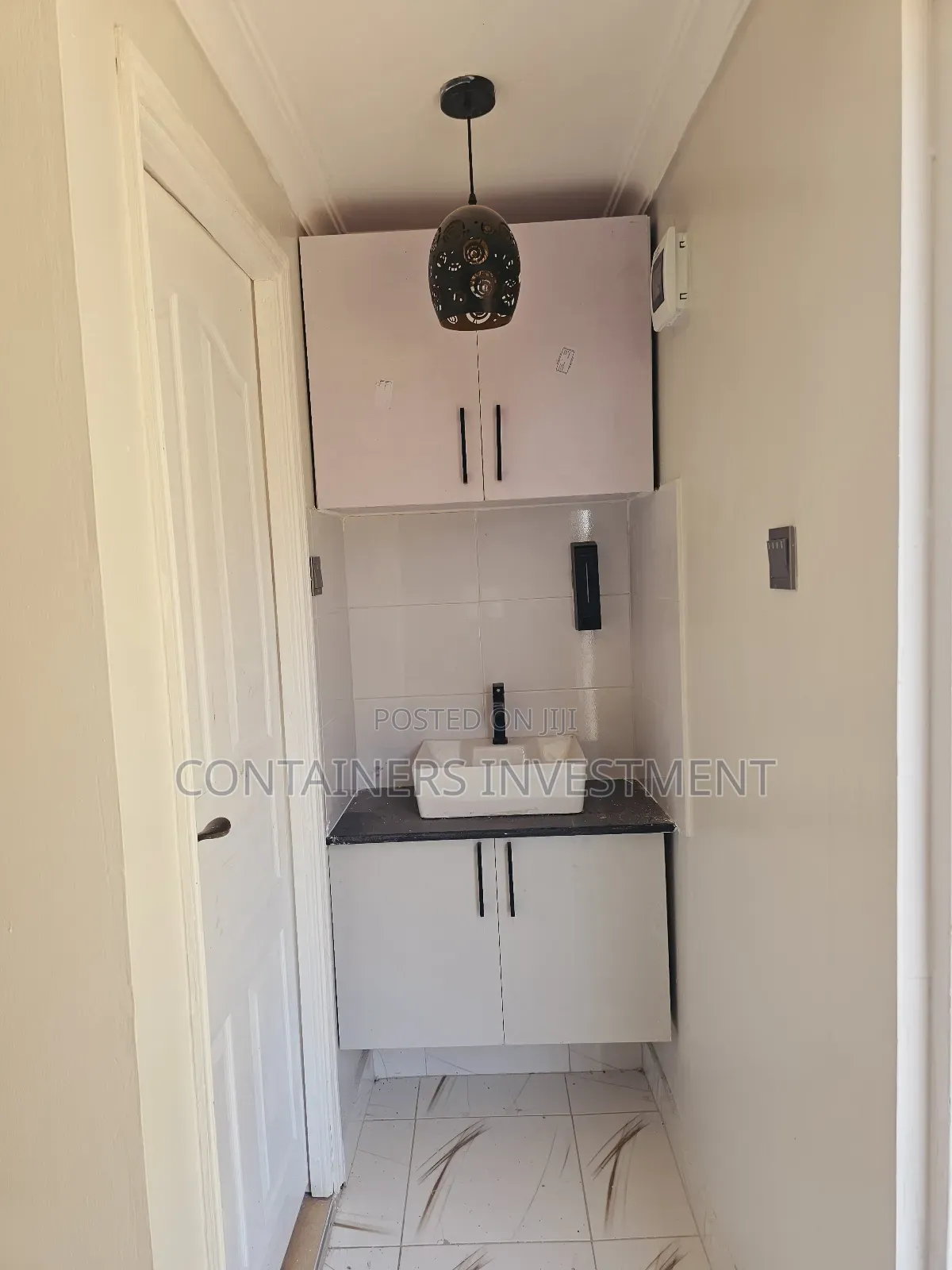 20ft Shipping Container Office With a Washroom and Vanity.