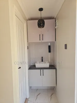 20ft Shipping Container Office With a Washroom and Vanity.