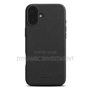 Apple iPhone 16 Leather Case Cover With Magsafe-Black