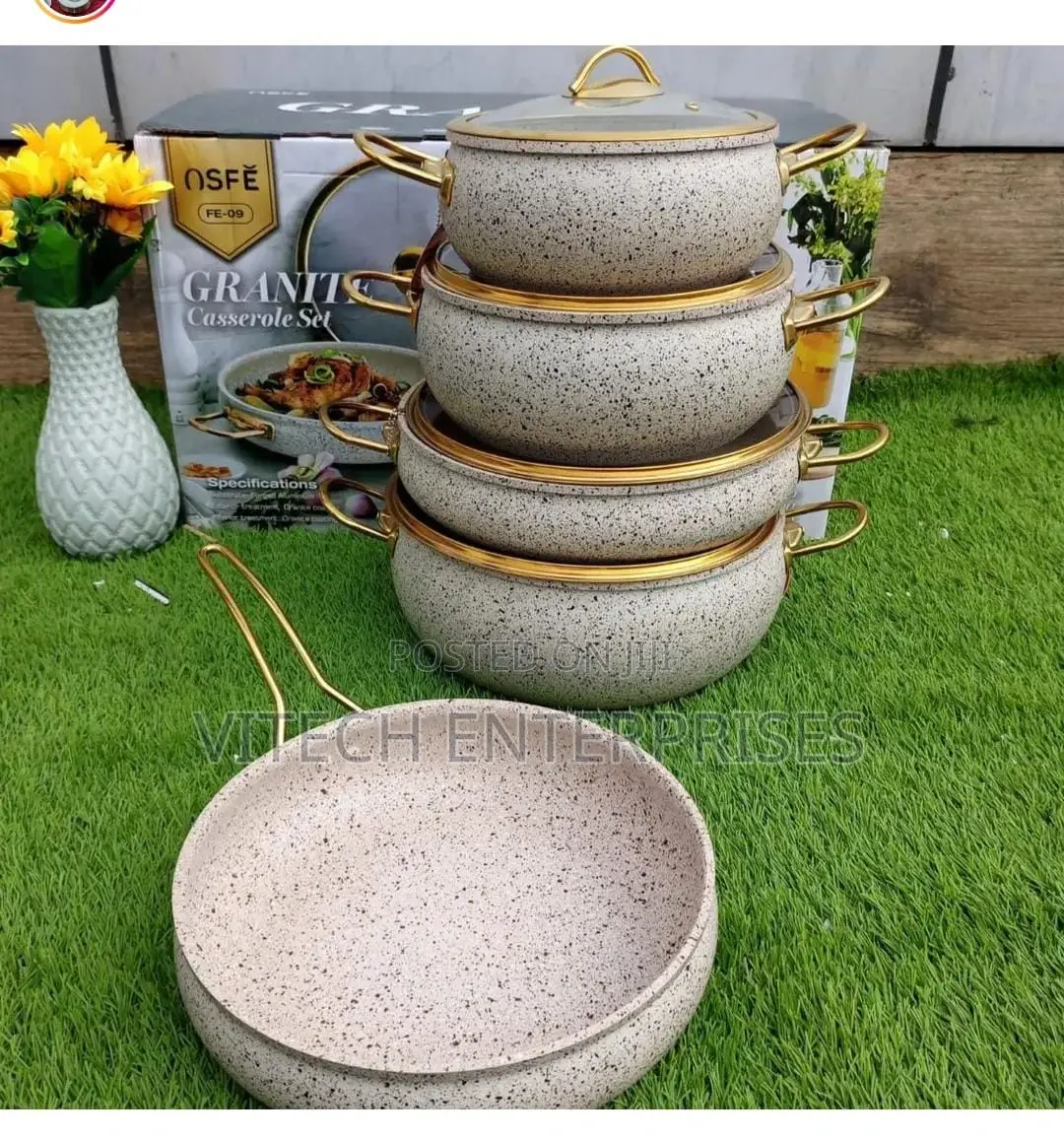 9pcs Granite Cookware