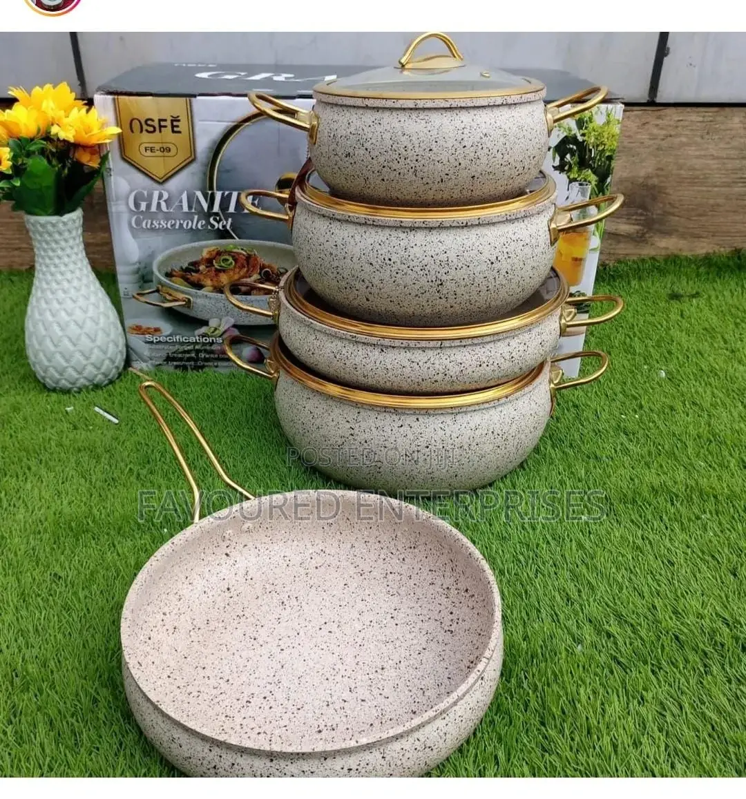 9pcs Granite Cookware