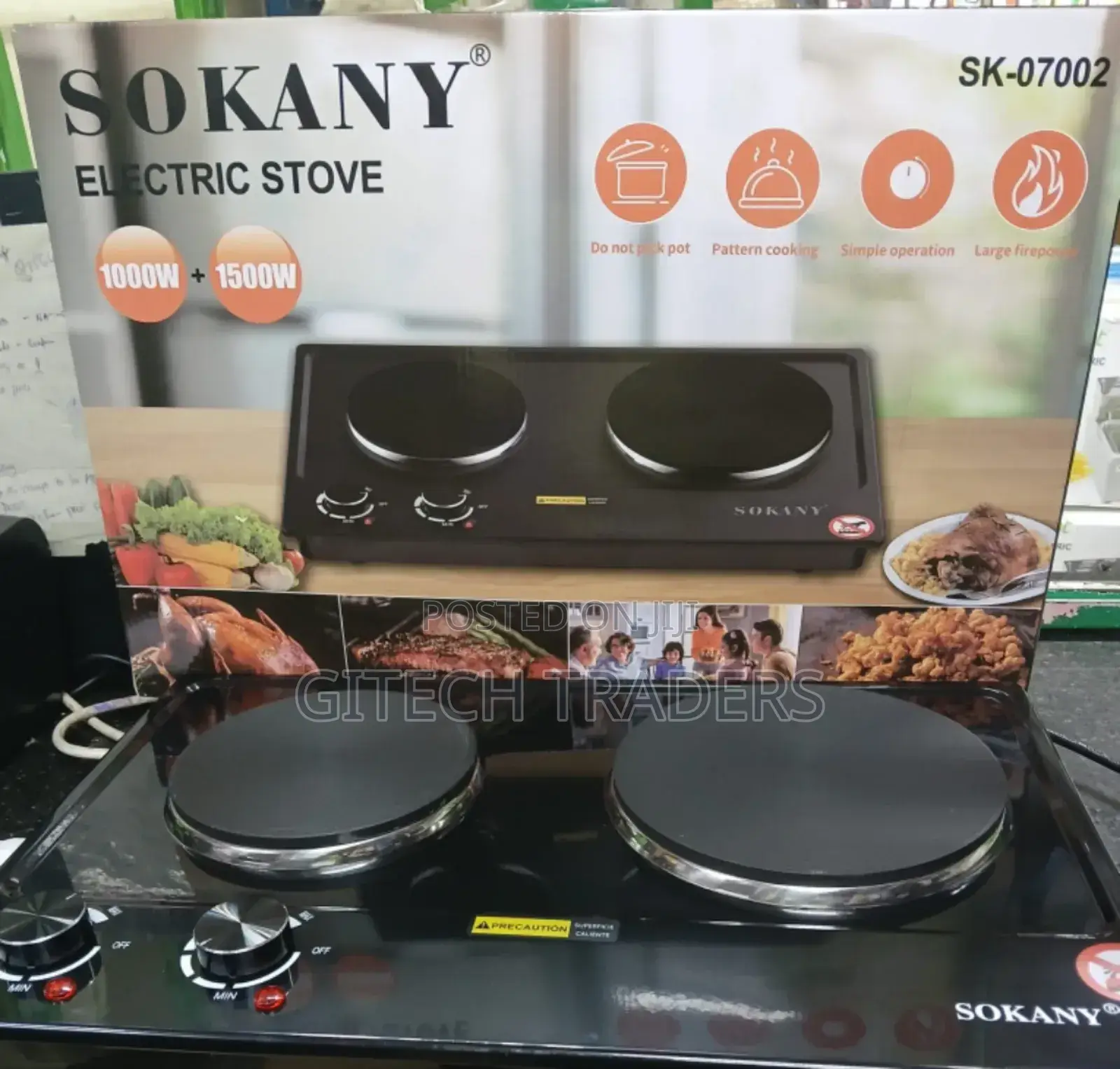 Double Sokany Electric Stove