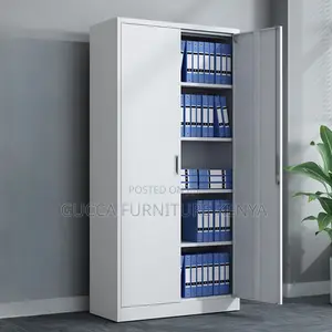 Cabinets: Office Vertical 2-Wide Metal Supplies Cabinet