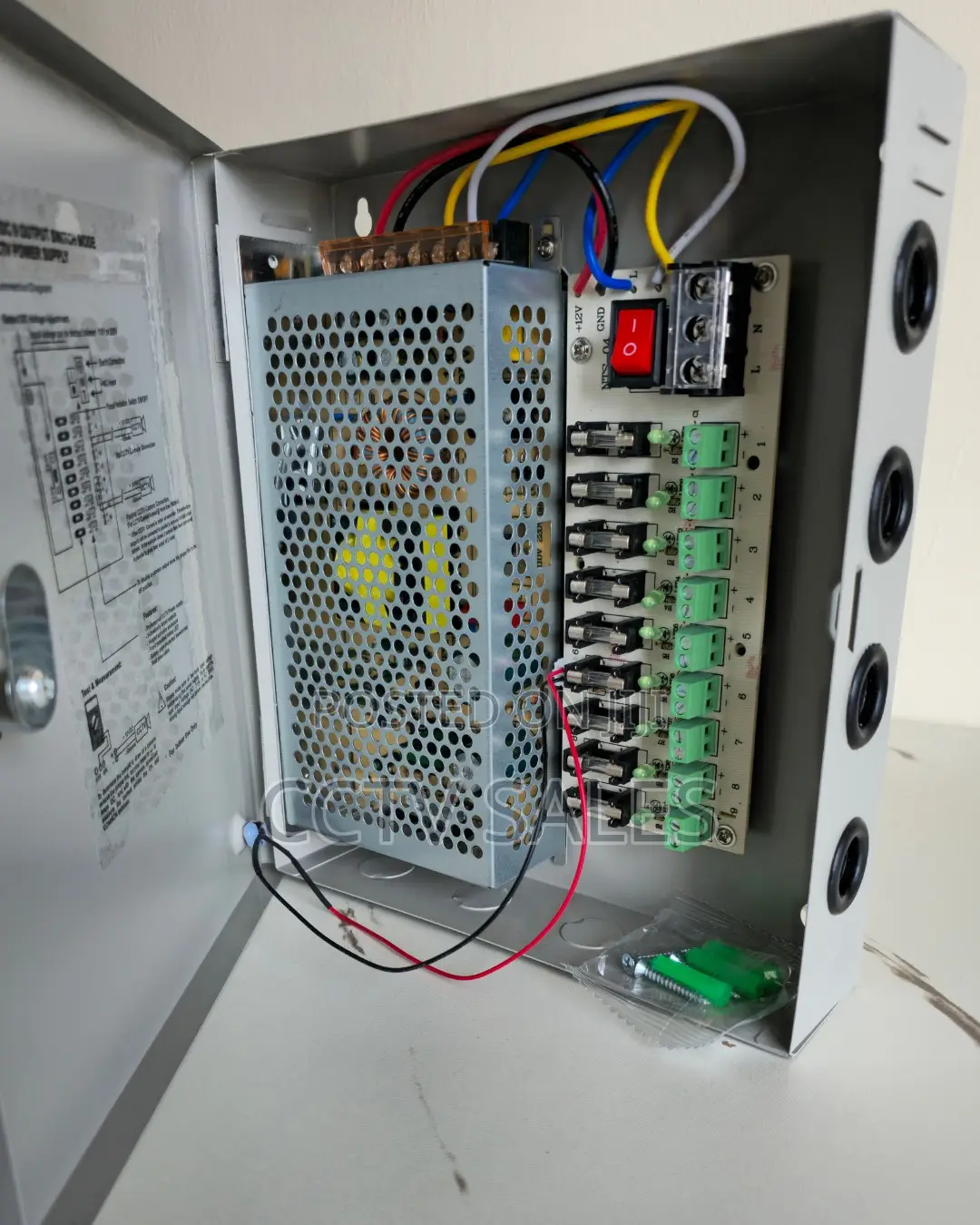 Closed CCTV Camera Power Supply Unit-12v 10cameras