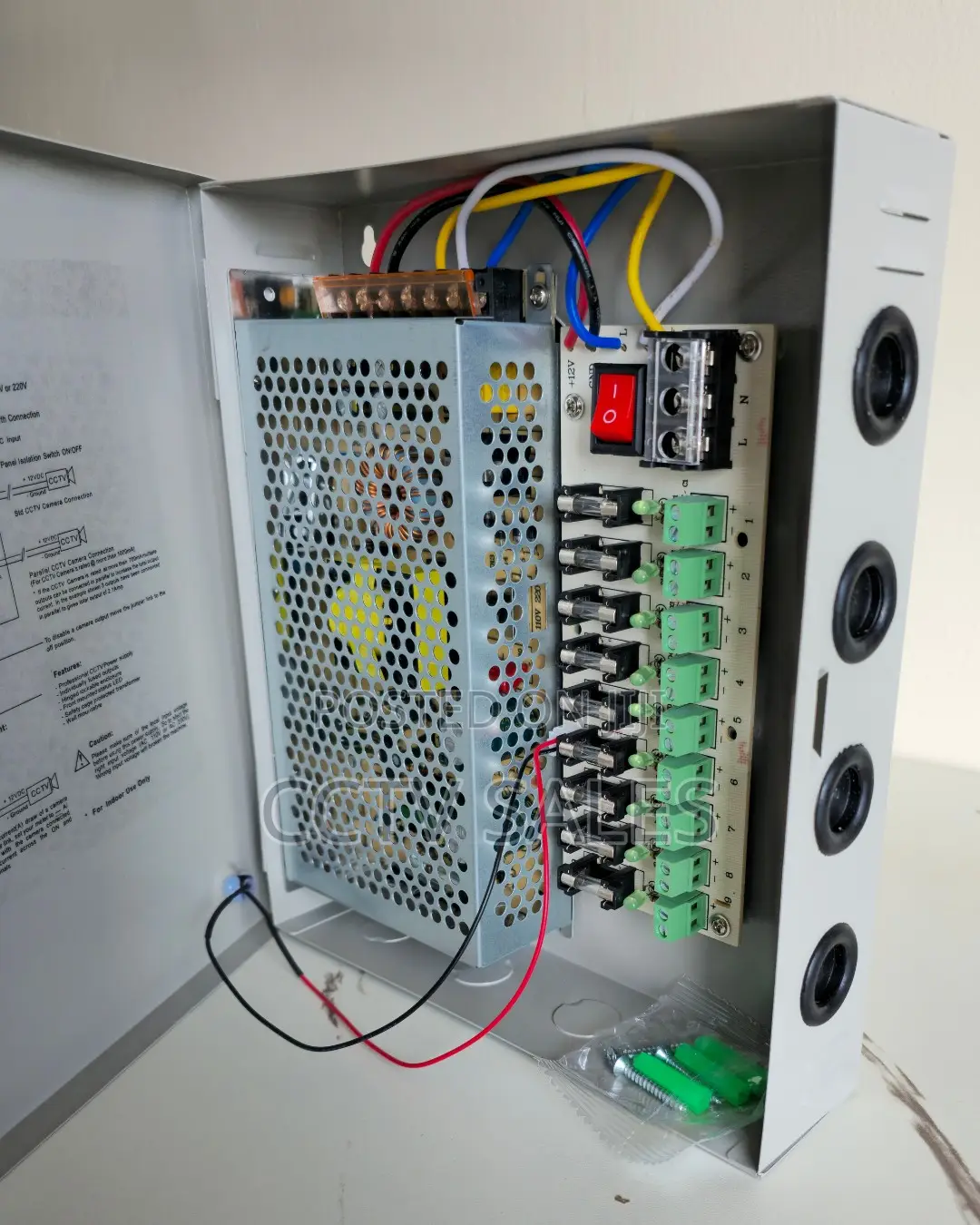12v 10a Amperes CCTV Power Supply Box With Key