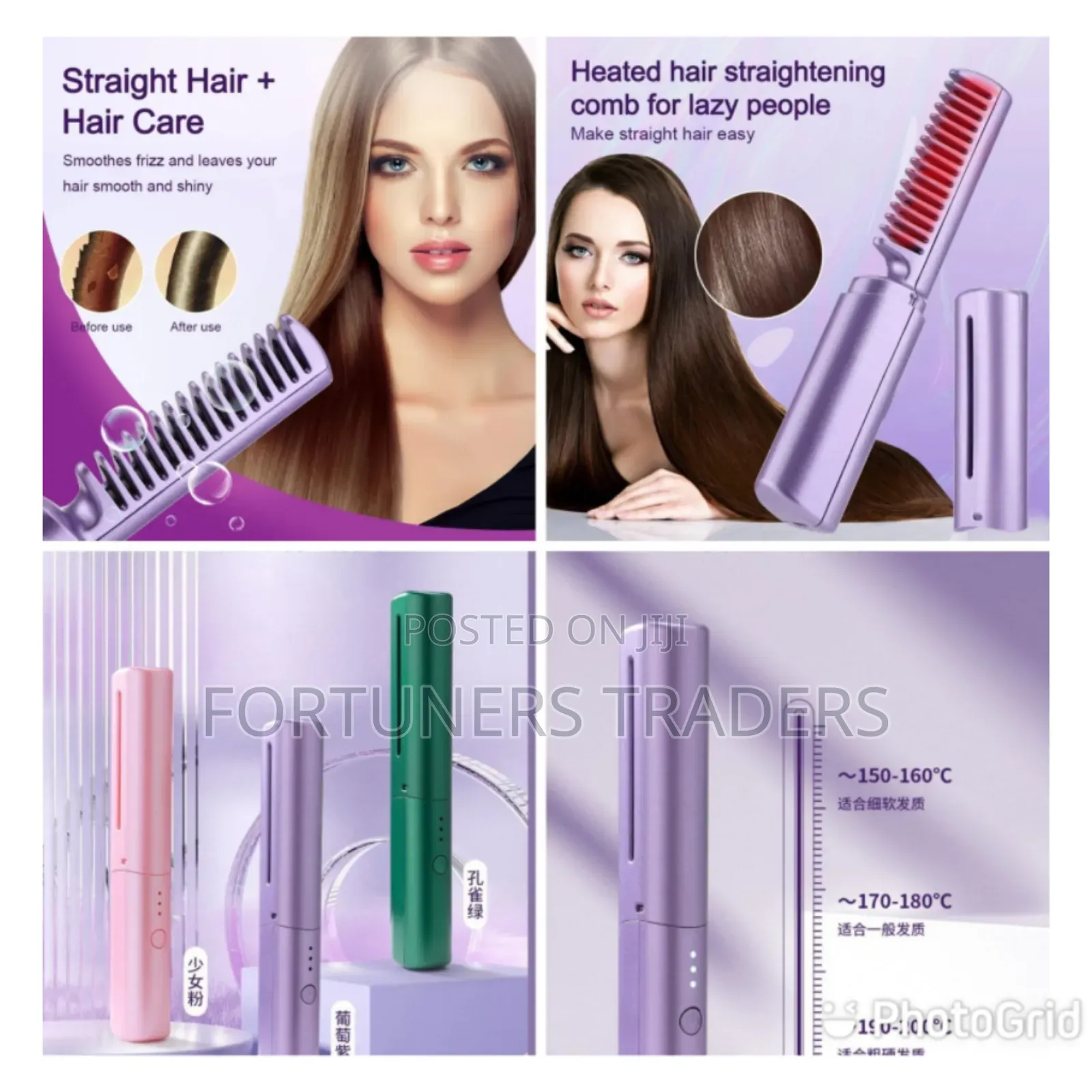 Wireless Hair Straightening Comb