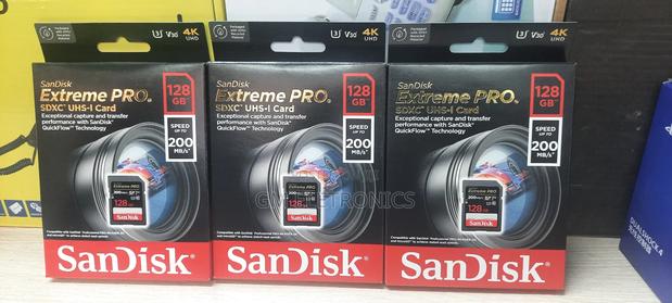 128gb Extreme Pro Uhs-I SDXC Memory Card (200mb/S)Available