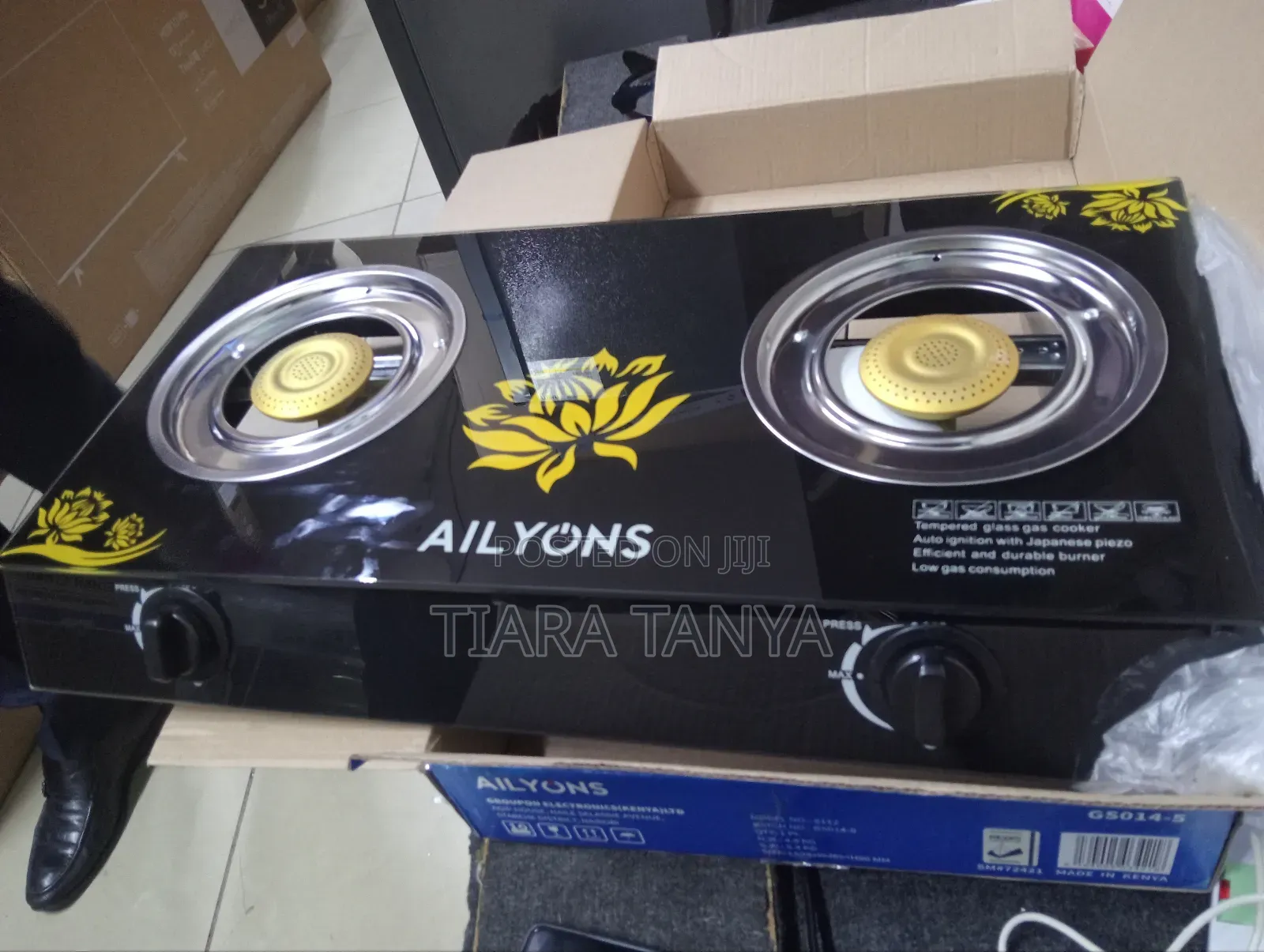Ailyons Gas Double Burner Table Top